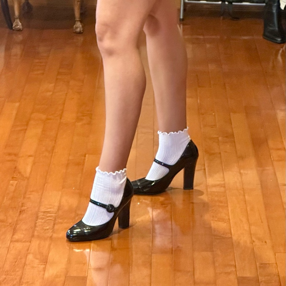 Cole Haan Black Mary Jane Heels - Picture 6 of 8